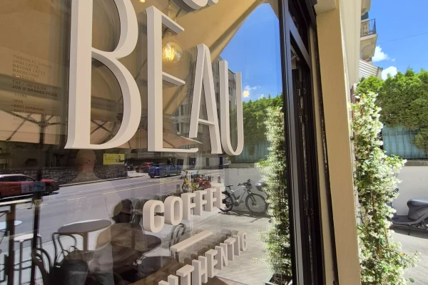 Logo 3d de coffee shop à Florissant Genève , réalisé par Stick-Up