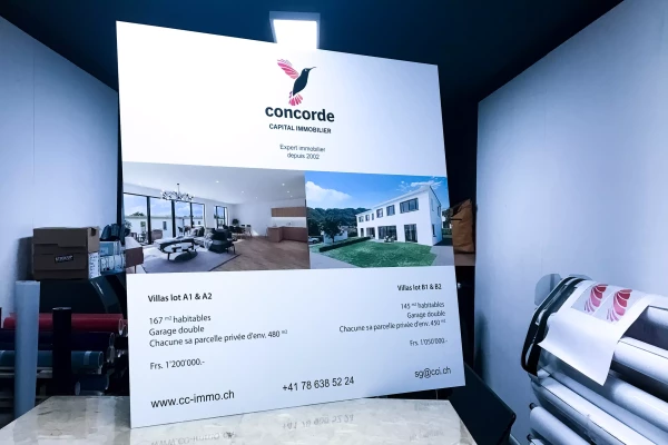 réalisation de panneau de chantier sur mesure à Genève